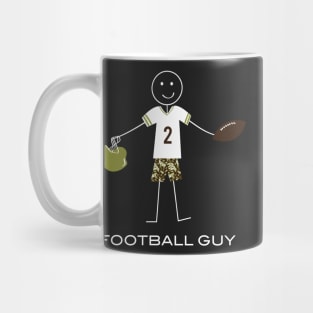 Funny Football Guy Illustrated Football Player Mug